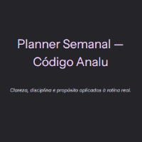 Imagem do produto Planner Semanal — Código Analu