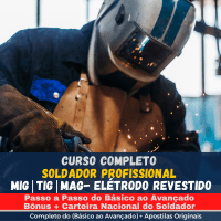 Imagem do curso Curso Completo de Soldador Profissional TIG MIG MAG - PLASMA ELÉTRODO REVESTIDO | Vídeo Aula + Apostilas