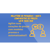 Imagem do curso RELATÓRIO DE PESQUISA + MAPA COMPARATIVO DE PREÇOS, LEI DE LICITAÇÕES Nº 14.133/2021