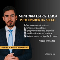 Imagem do produto Mentoria para Procurador ALEGO com Prof. Marcílio Ferreira