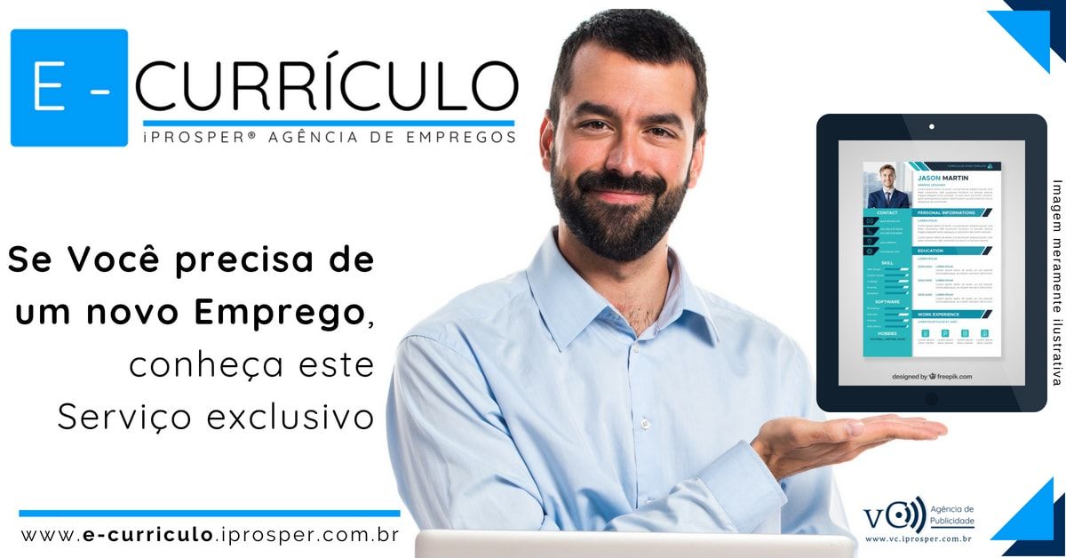 Imagem do produto E-CURRÍCULO da iPROSPER® AGÊNCIA DE EMPREGOS | VOCÊ PRECISA DE UM NOVO EMPREGO? NÓS PROCURAREMOS PARA VOCÊ - Assinatura Semestral Plano Silver