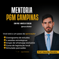 Imagem do produto Mentoria Estratégica para PGM Campinas