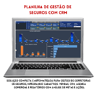 Imagem do produto Planilha de Gestão de Seguros com CRM