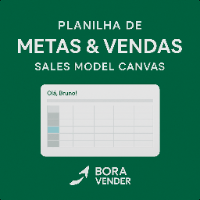 Imagem do produto Planilha de Metas & Vendas – Sales Model Canvas Bora Vender