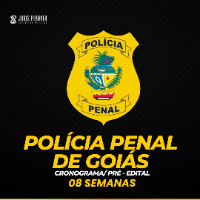 Imagem do produto CRONOGRAMA POLÍCIA PENAL DE GOIÁS (PPGO) PRÉ-EDITAL - 08 SEMANAS