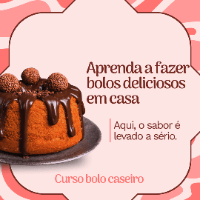 Imagem do produto CURSO DE BOLO CASEIRO EM CASA