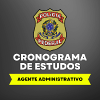 Imagem do produto Cronograma de estudos Polícia Federal (Agente Administrativo)