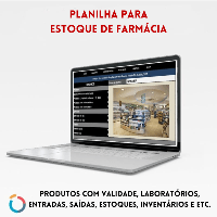 Imagem do produto Planilha de estoque para farmácia, hospitais E P. socorro