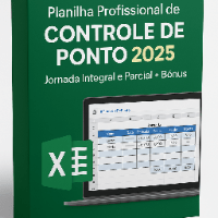 Imagem do produto Planilha Profissional de Controle de Ponto 2025 – Jornada Integral e Parcial + Bônus