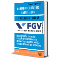 Imagem do produto CADERNO DE QUESTÕES GABARITADAS : PROFESSOR DE LIBRAS FGV