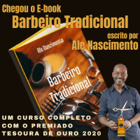 Imagem do curso Curso Barbeiro Tradicional em Ebook por Ale Nascimento O tesoura de Diamante 2024 e tesoura de Ouro 2020