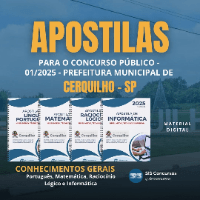 Imagem do curso CERQUILHO SP - Apostilas de Nível Médio/Técnico para o Concurso 01/2025