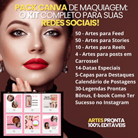 Imagem do produto Pack Canva de Maquiagem:Templates Profissionais para Redes Sociais