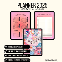 Imagem do produto PLANNER PINK 2025 - SUA ROTINA, SUA VIBE