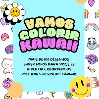 Imagem do curso Livro de Desenhos para Colorir Kawaii - 100 Ilustrações Adoráveis!