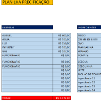 Imagem do produto Planilha de precificação