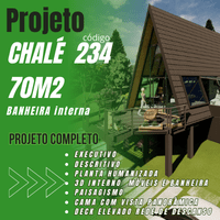 Imagem do produto Projeto completo para construir CHALÉ-cód 234  com 70m2