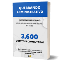 Imagem do produto Quebrando Questões de Administrativo: 3.600 Questões comentadas com Dicas, Resumos e Mnemônicos.