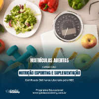 Imagem do curso Curso EAD - Nutrição Esportiva e Suplementação - Certificado 360 horas Liberado pelo MEC