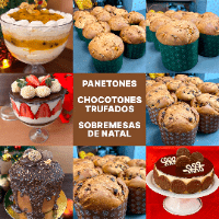 Imagem do produto LOTE 1: COMBO DE NATAL: CURSO DE PANETONES + CHOCOTONES RECHEADOS + BISCOITOS NATALINOS + BRIGADEIROS NATALINOS + SOBREMESAS NATALINAS + RABANADAS + BÔNUS INÉDITOS