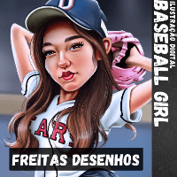 Imagem do curso Arte Digital "BASEBALL GIRL" por Freitas Desenhos