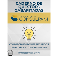 Imagem do produto CADERNO DE QUESTÕES GABARITADAS:  CONHECIMENTOS ESPECÍFICOS TÉCNICO EM ENFERMAGEM CONSULPAM.