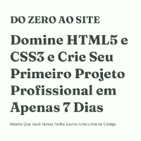 Imagem do curso Do Zero ao Site: Domine HTML5 e CSS3 e Crie Seu Primeiro Projeto em 7 Dias