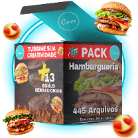 Imagem do produto Pack Turbo Canva Hamburgueria