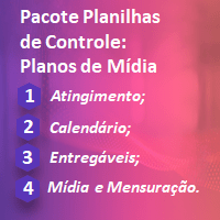 Imagem do produto Pacote Planilhas de Controle: Planos de Mídia