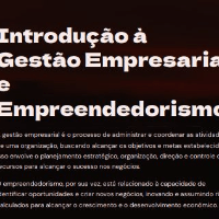 Imagem do curso GESTÃO EMPRESARIAL E EMPREENDEDORISMO