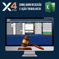 Imagem do produto X4Plan Simulador de Rescição Trabalhista Excel. Cálculo Ação Trabalhista - A Melhor Planilha Calculadora de Rescisão Trabalhista