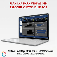 Imagem do produto Planilhas de vendas sem estoque custos e lucros