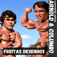 Imagem do produto Arte Digital "ARNOLD E COLUMBO" por Freitas Desenhos