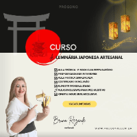 Imagem do curso Curso de Confecção Luminária Japonesa Artesanal Prógono Artesã Bruna Rezende Edição 1