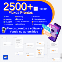 Imagem do curso 2500+ Fluxos Prontos para Typebot: Automação Fácil, Rápida e Poderosa