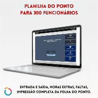 Imagem do produto Planilha controle de horas extras até 300 funcionários - Vba