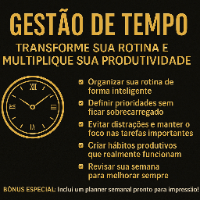 Imagem do produto Gestão de Tempo – Transforme Sua Rotina e Multiplique Sua Produtividade