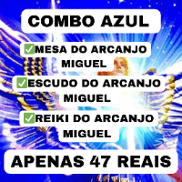 Imagem do produto COMBO AZUL 3 EM 1 - MESA DO ARCANJO MIGUEL  / ESCUDO DE MIGUEL / REIKI DO ARCANJO MIGUEL