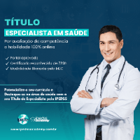 Imagem do curso Certificação ESPECIALISTA EM SAÚDE por Competência - Certificado 720hs [Processo 100% online]