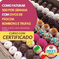 Imagem do produto Curso de Como Fazer Ovos De Páscoa Bombons Trufas e Doces Gourmet - Com Certificado