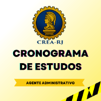 Imagem do produto Cronograma de estudos CREA-RJ (Agente Administrativo)