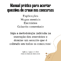 Imagem do produto Manual Prático para Acertar Questões de CRASE nos Concursos