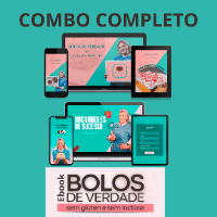 Imagem do produto Combo: Bolos de verdade + Rocamboles de sucesso + Ebook Receitas Bolos de Verdade (Sem Glúten e Sem Lactose)