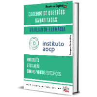 Imagem do produto CADERNO DE QUESTÕES GABARITADAS: AUXILIXAR DE FARMÁCIA, INSTITUTO AOCP