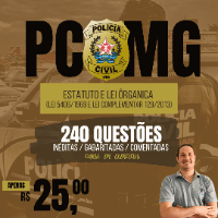 Imagem do produto 240 questões COMENTADAS de Legislação Específica para a PCMG