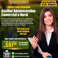 Imagem do produto CURSO DE AUXILIAR ADMINISTRATIVO COMERCIAL E RURAL