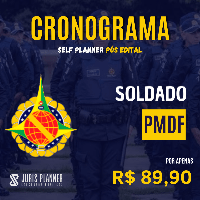 Imagem do curso CRONOGRAMA SOLDADO DA PMDF PÓS EDITAL - 08 SEMANAS