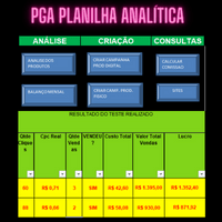 Imagem do produto PGA Planilha Analítica