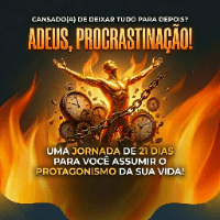 Imagem do produto ADEUS, PROCRASTINAÇÃO: Pare de Procrastinar em 21 dias - Execução Imediata Mesmo Sem Motivação