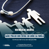 Imagem do curso Curso EAD - SAÚDE PÚBLICA COM ÊNFASE EM SAÚDE DA FAMÍLIA - Certificado 360 horas Liberado pelo MEC